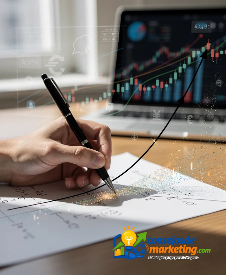 a hand drawing a supply curve graph on paper, transitioning from equations.